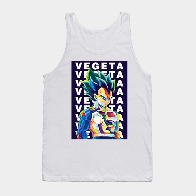 Vegeta Wpap Pop Art Tank Top by SiksisArt